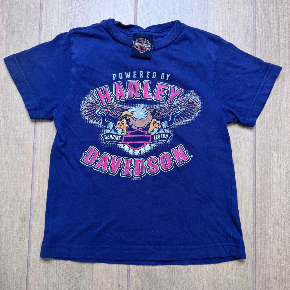 Harley-Davidson Kids T-Shirt - Black Hills Rapid City SD - Navy Eagle Tee - 4T